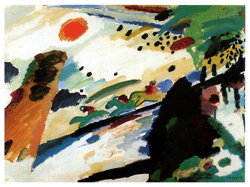 Paisagem Romântica (Wassily Kandinsky) - Reprodução com Qualidade Museu