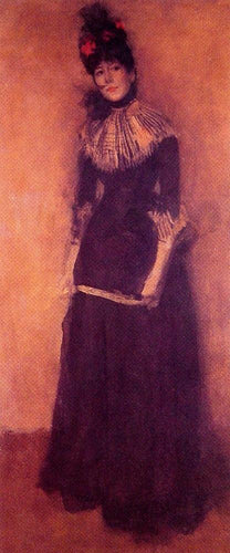 Rose Et Argent - La Jolie Mutine (James Abbott McNeill Whistler) - Reprodução com Qualidade Museu