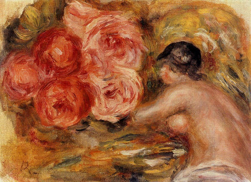 Rosas e estudo de Gabrielle (Pierre-Auguste Renoir) - Reprodução com Qualidade Museu