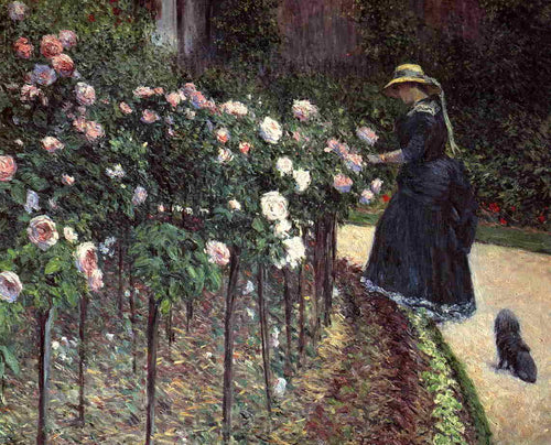 Jardim de rosas em Petit Gennevilliers (Gustave Caillebotte) - Reprodução com Qualidade Museu