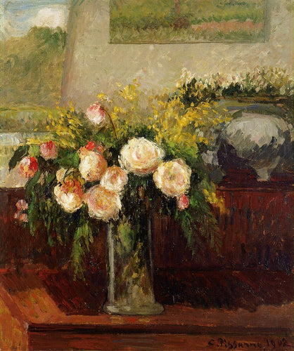 Roses Of Nice (Camille Pissarro) - Reprodução com Qualidade Museu