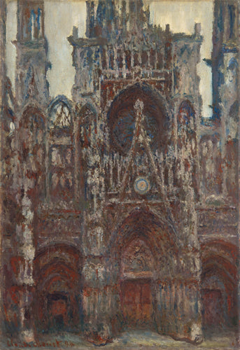 Catedral de Rouen, noite, Harmony In Brown (Claude Monet) - Reprodução com Qualidade Museu