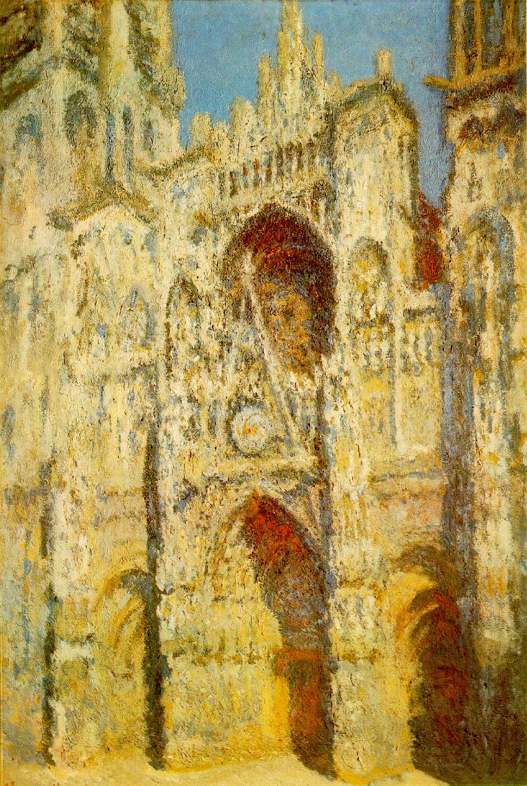 Catedral de Rouen, o portão e a torre (Claude Monet) - Reprodução com Qualidade Museu