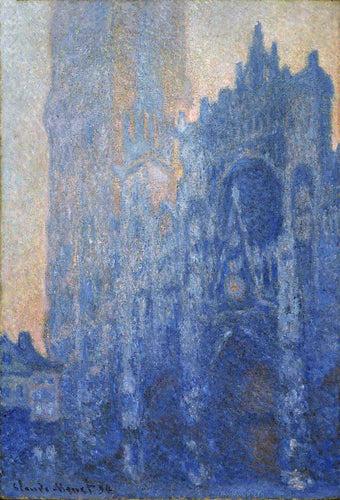 Catedral de Rouen, o Portal e o Tour Dalbane At Dawn (Claude Monet) - Reprodução com Qualidade Museu