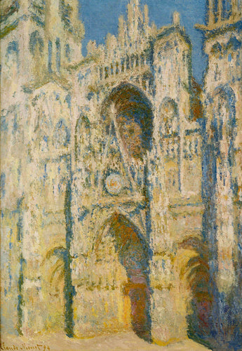 Catedral de Rouen, o portal e a torre D Allban On The Sun (Claude Monet) - Reprodução com Qualidade Museu