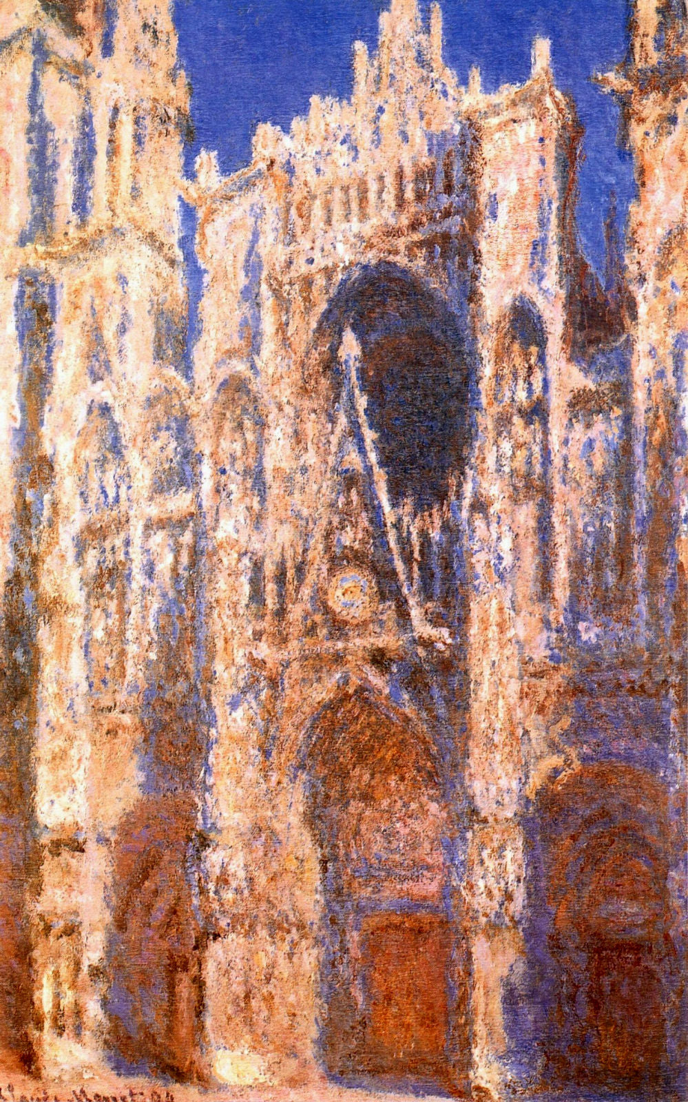 Catedral de Rouen, o portal do sol (Claude Monet) - Reprodução com Qualidade Museu