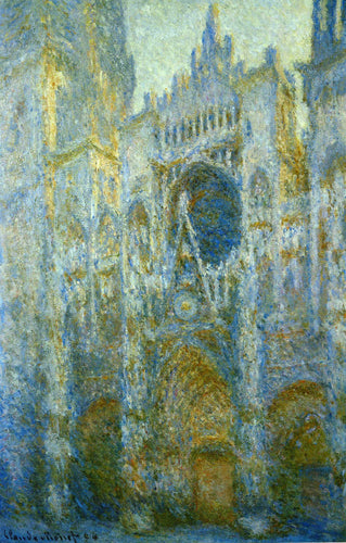 Catedral de Rouen, fachada oeste, meio-dia (Claude Monet) - Reprodução com Qualidade Museu