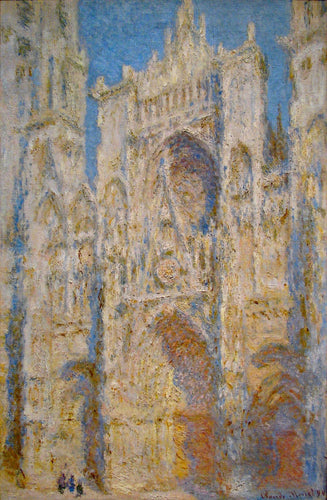 Catedral de Rouen, fachada oeste, luz solar (Claude Monet) - Reprodução com Qualidade Museu