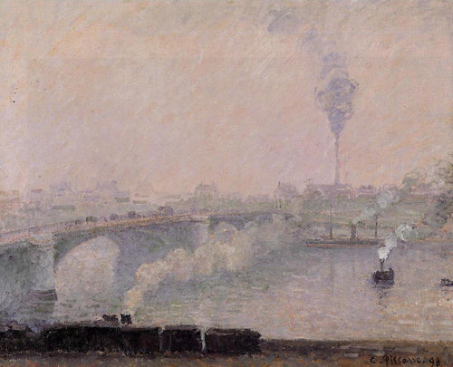 Rouen, efeito de nevoeiro (Camille Pissarro) - Reprodução com Qualidade Museu