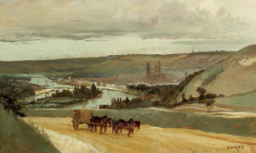 Rouen vista das colinas com vista para a cidade
