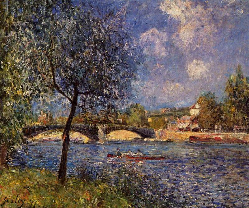 Remadores (Alfred Sisley) - Reprodução com Qualidade Museu