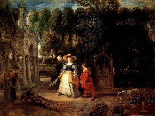 Rubens e Helene Fourment no jardim (Peter Paul Rubens) - Reprodução com Qualidade Museu