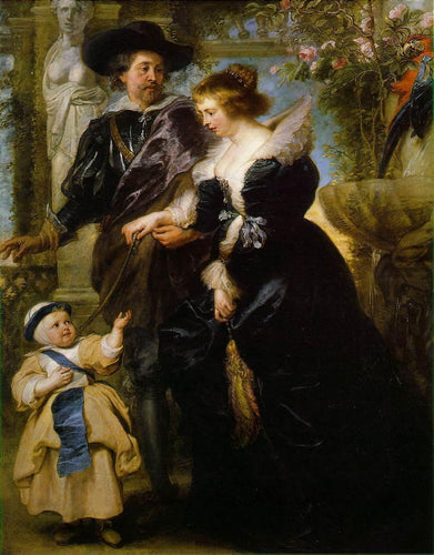 Rubens Rubens, sua esposa Helena Fourment e seu filho Peter Paul (Peter Paul Rubens) - Reprodução com Qualidade Museu