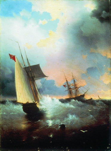 Barco a vela (Ivan Aivazovsky) - Reprodução com Qualidade Museu