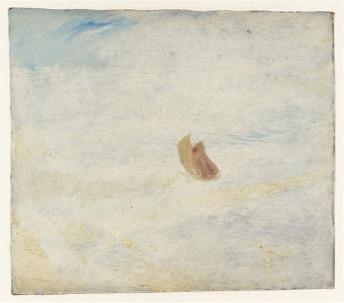 Barco à vela em um mar agitado (Joseph Mallord William Turner) - Reprodução com Qualidade Museu
