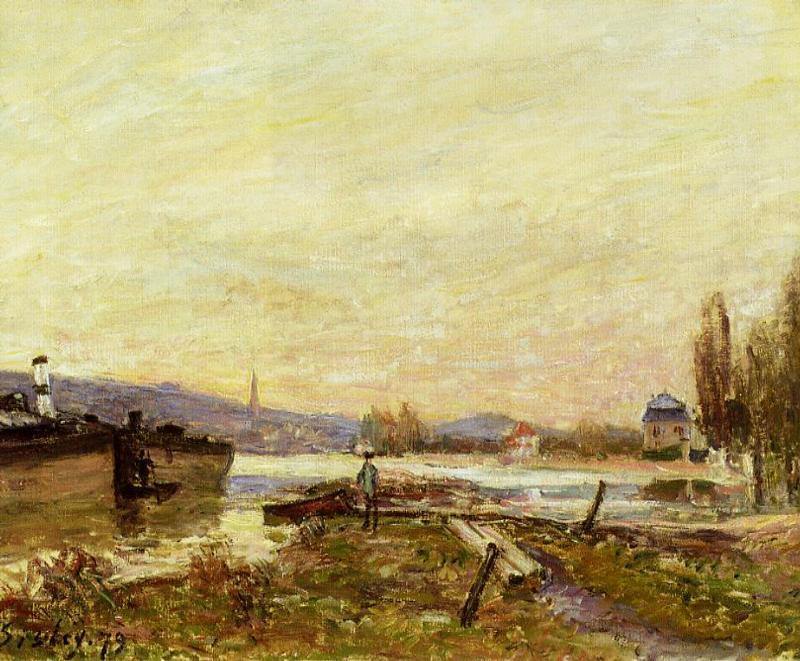 Saint Cloud, margens do Sena (Alfred Sisley) - Reprodução com Qualidade Museu