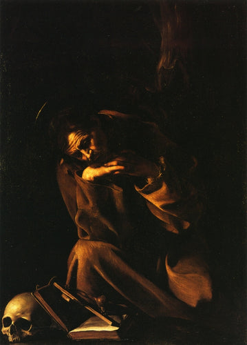 São Francisco em Meditação (Caravaggio) - Reprodução com Qualidade Museu