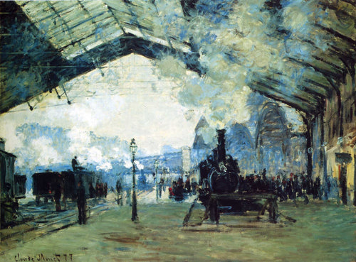 Saint-Lazare Gare, trem da Normandia (Claude Monet) - Reprodução com Qualidade Museu