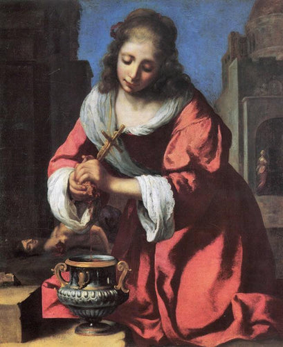 Saint Praxedis (Johannes Vermeer) - Reprodução com Qualidade Museu