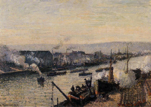 Porto de Saint-Sever, Rouen (Camille Pissarro) - Reprodução com Qualidade Museu