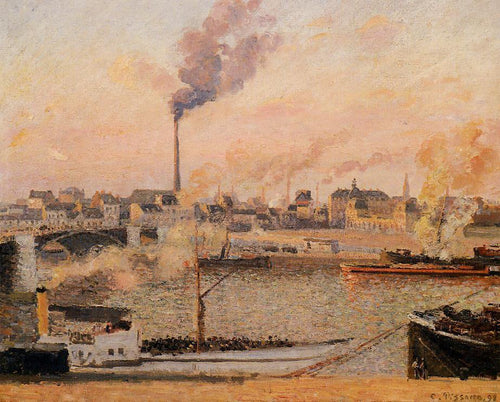 Saint Sever, Rouen, manhã, cinco horas (Camille Pissarro) - Reprodução com Qualidade Museu