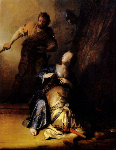 Sansão e Dalila (Rembrandt) - Reprodução com Qualidade Museu