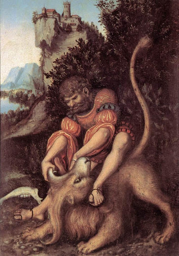 Sansão luta com o leão