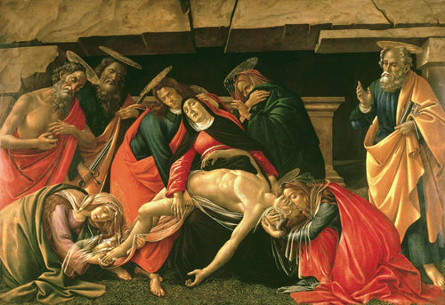 Lamentação sobre o Cristo morto com santos (Sandro Botticelli) - Reprodução com Qualidade Museu
