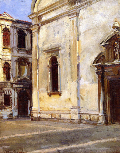 Santa Maria Del Carmelo e Scuola Grande Dei Carmini (John Singer Sargent) - Reprodução com Qualidade Museu