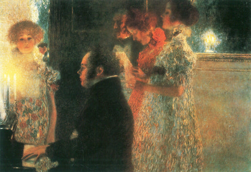 Schubert no piano II (Gustav Klimt) - Reprodução com Qualidade Museu