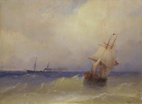 Mar (Ivan Aivazovsky) - Reprodução com Qualidade Museu