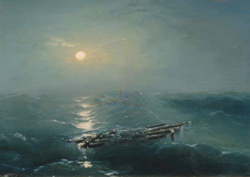 Mar à noite (Ivan Aivazovsky) - Reprodução com Qualidade Museu