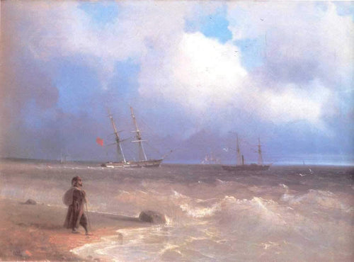 Costa do Mar (Ivan Aivazovsky) - Reprodução com Qualidade Museu