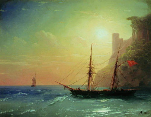 Costa do Mar (Ivan Aivazovsky) - Reprodução com Qualidade Museu