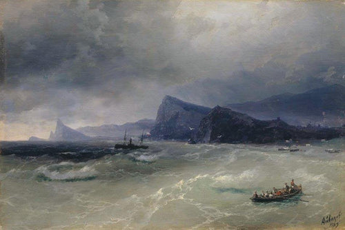 Rochas do Mar (Ivan Aivazovsky) - Reprodução com Qualidade Museu