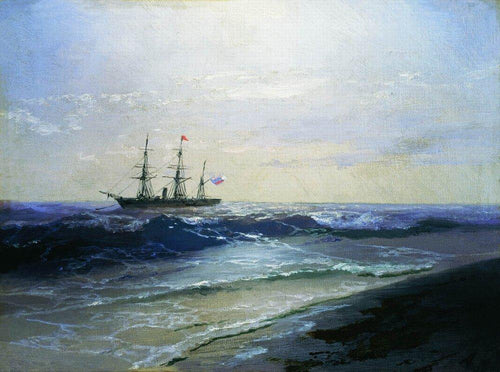 Dia de Sol do Mar (Ivan Aivazovsky) - Reprodução com Qualidade Museu