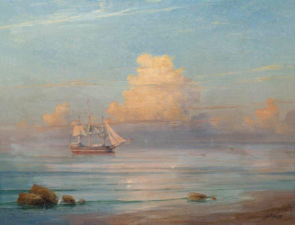 Vista do mar (Ivan Aivazovsky) - Reprodução com Qualidade Museu