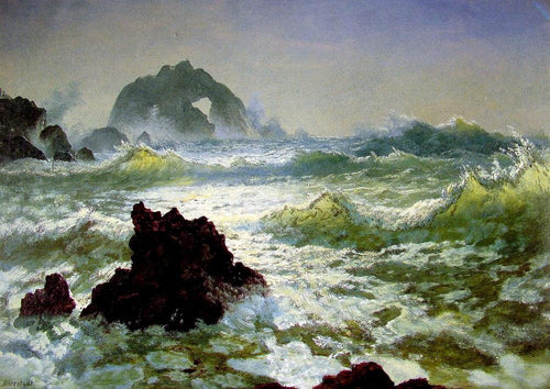 Seal Rock, Califórnia (Albert Bierstadt) - Reprodução com Qualidade Museu