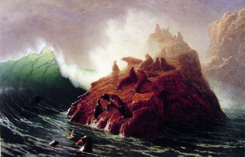 Seal Rock (Albert Bierstadt) - Reprodução com Qualidade Museu