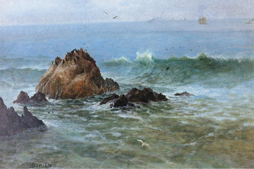 Seal Rocks na costa do Pacífico, Califórnia (Albert Bierstadt) - Reprodução com Qualidade Museu