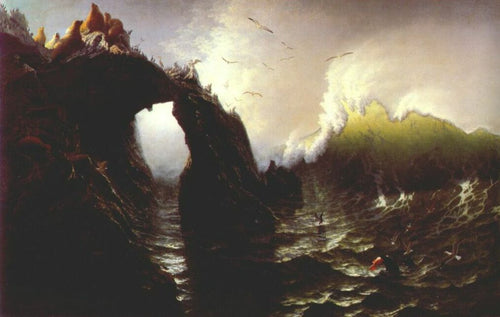 Seal Rocks (Albert Bierstadt) - Reprodução com Qualidade Museu