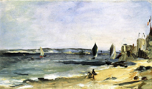 Vista do mar em Arcachon (Edouard Manet) - Reprodução com Qualidade Museu