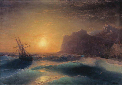 Seascape. Koktebel (Ivan Aivazovsky) - Reprodução com Qualidade Museu