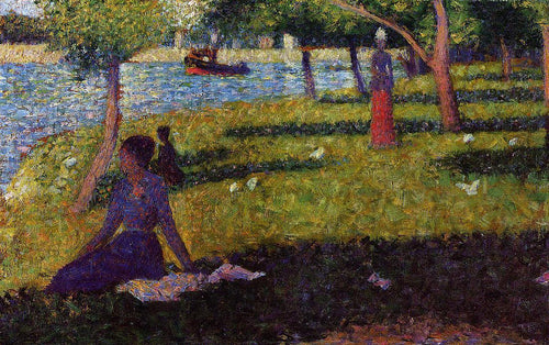 Mulher sentada e em pé (Georges Seurat) - Reprodução com Qualidade Museu