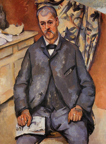 Homem sentado (Paul Cézanne) - Reprodução com Qualidade Museu