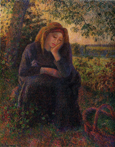 Camponês sentado (Camille Pissarro) - Reprodução com Qualidade Museu