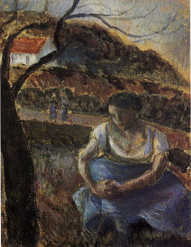 Camponesa sentada (Camille Pissarro) - Reprodução com Qualidade Museu