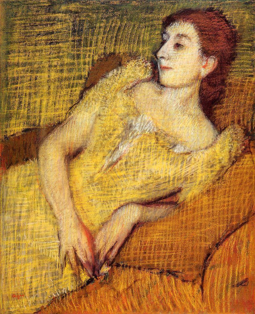 Mulher sentada (Edgar Degas) - Reprodução com Qualidade Museu