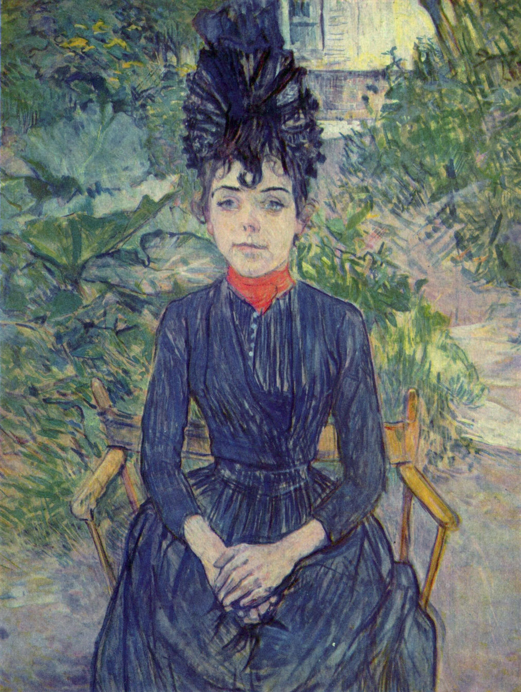 Mulher sentada no jardim do Sr. Forest Justine Dieuhl (Henri de Toulouse-Lautrec) - Reprodução com Qualidade Museu