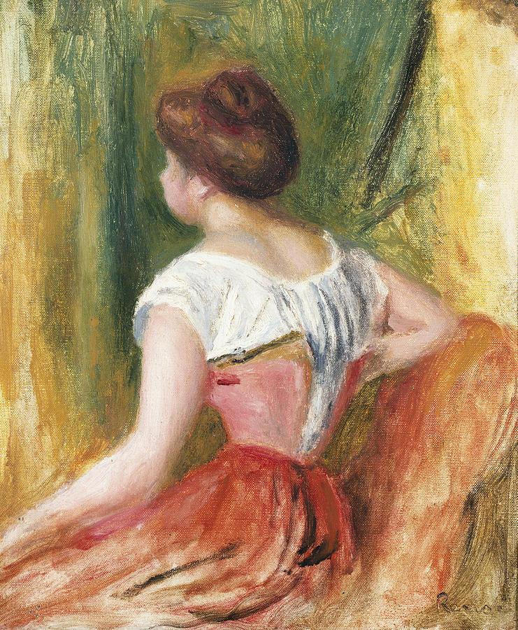 Jovem sentada (Pierre-Auguste Renoir) - Reprodução com Qualidade Museu